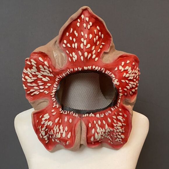 Adult Halloween Man-Eater Flower Latex Mask NEW - Picture 1 of 5